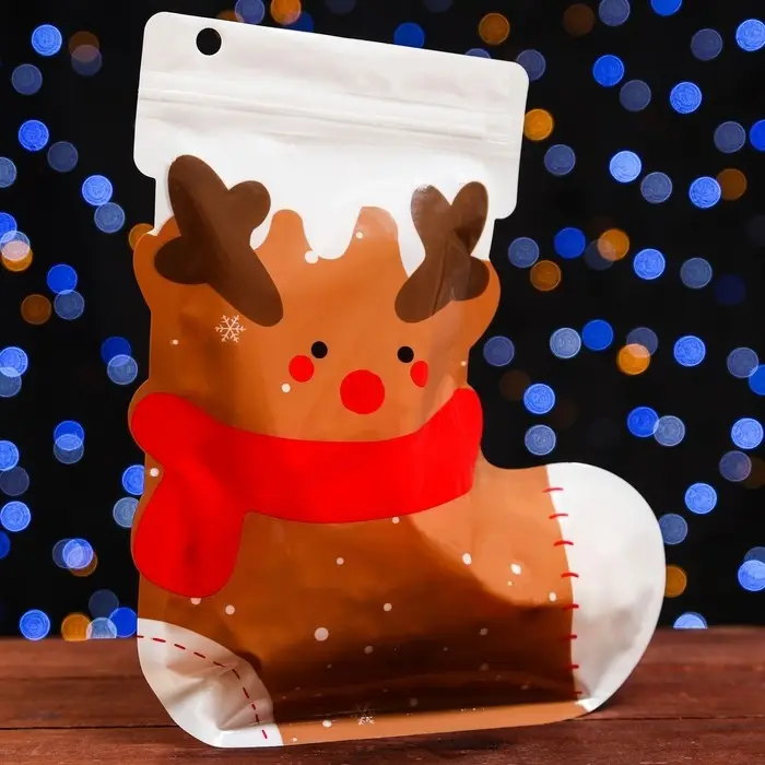 Пакет подарочный «Олень», с zip - lock застежкой 18×22 см Пакет подарочный «Олень», с zip - lock застежкой 18×22 см