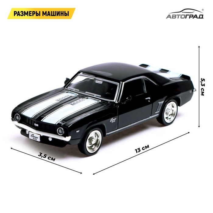 Машина металлическая CHEVROLET CAMARO SS, 1:32, открываются двери, инерция, цвет чёрный Машина металлическая CHEVROLET CAMARO SS, 1:32, открываются двери, инерция, цвет чёрный