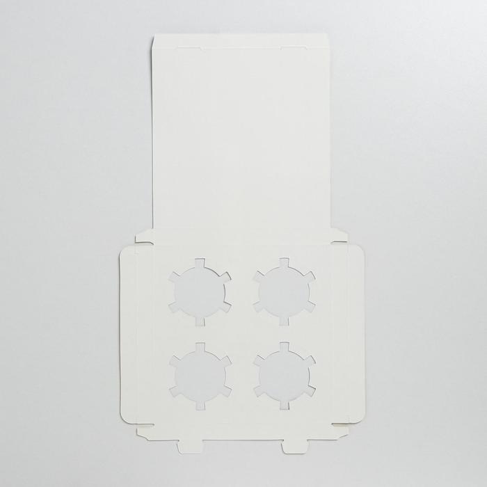 Коробка для капкейка, кондитерская упаковка, 4 ячейки «С любовью», 16 х 16 х 11.5 см Коробка для капкейка, кондитерская упаковка, 4 ячейки «С любовью», 16 х 16 х 11.5 см