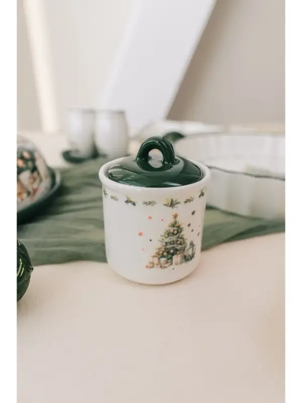 Сахарница новогодняя Доляна &laquo;Приближение чуда&raquo;, 150 мл, керамика, белая
