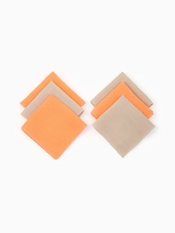 Платки носовые детские &laquo;Крошка Я. Песочница&raquo;, 20&times;20 см, набор 6 шт., муслин, 100 % хлопок