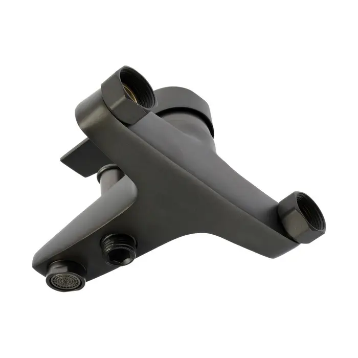 Смеситель для ванны ZEIN Z3842, однорычажный, душевой набор, лейка 5 режимов, графит