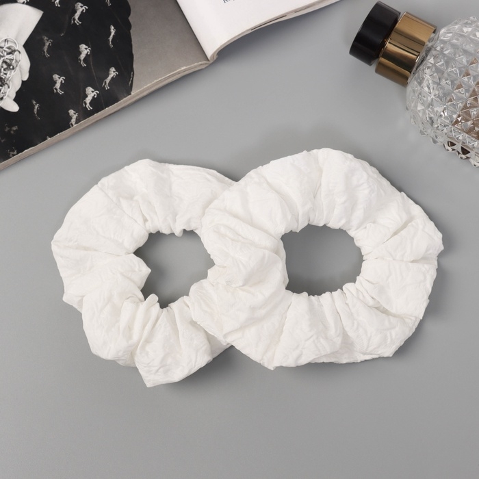 Резинка для волос Резинка для волос "Орбита" (набор 2 шт) Ариадна узор, 8 см, белый