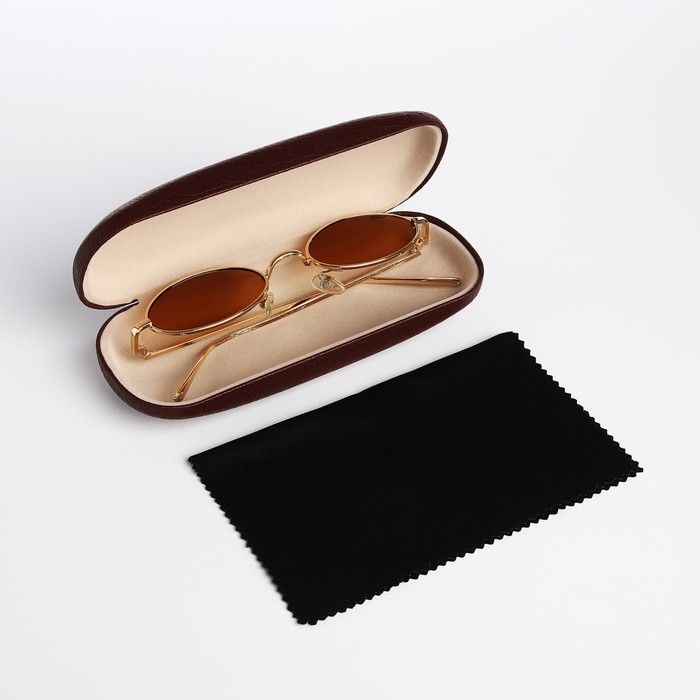 Футляр для очков на хлопушке, длина 16 см, цвет бордовый Футляр для очков на хлопушке, длина 16 см, цвет бордовый