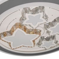 Люстра с ПДУ "Звездный" LED 160Вт 3000-6000К серо-белый 52х52х8,5 см BayerLux