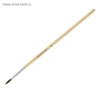 Набор кистей для рисования, белка, 5 штук: № 1, 2, 3, 4, 5, круглые, деревянная ручка, международный размер