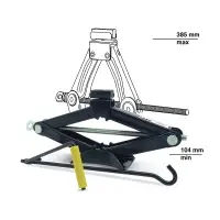 Домкрат ромбический AVS JA-1500R, 1,5т, 104-385мм с резиновой опорой + сумка в комплекте