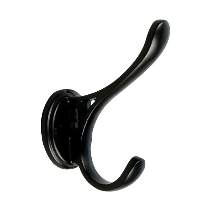 Крючок мебельный CAPPIO UNIQ, двухрожковый, цвет черный