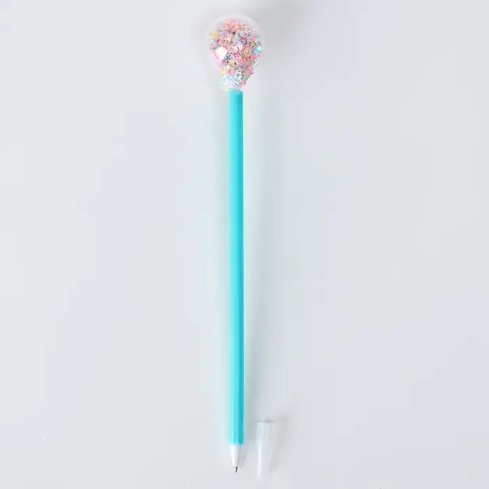 Ручка «Пайетки», синие чернила, МИКС Ручка «Пайетки», синие чернила, МИКС