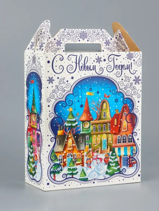 Подарочная коробка новогодняя Мечты сбываются 17 х 7 х 25,5 см Подарочная коробка новогодняя Мечты сбываются 17 х 7 х 25,5 см