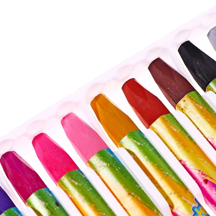 Пастель масляная 24 цветов в бумажном держателе, в картонной коробке Пастель масляная 24 цветов в бумажном держателе, в картонной коробке