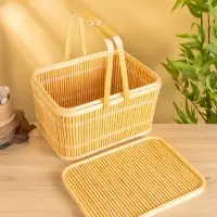 Корзина для пикника 26х26х21 см, бамбук