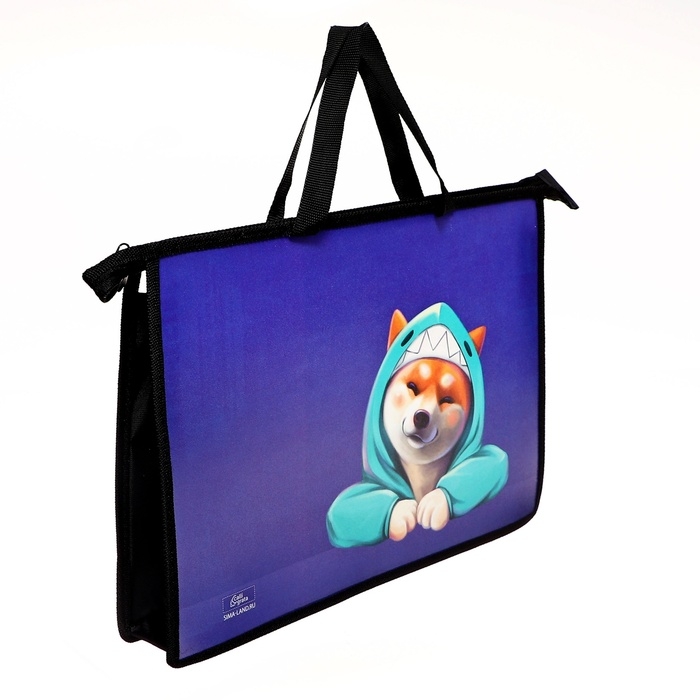 Папка с ручками А4, 335 х 235 х 55 мм, пластиковая, ручки-тесьма, Calligrata  Папка с ручками А4, 335 х 235 х 55 мм, пластиковая, ручки-тесьма, Calligrata "Сиба"