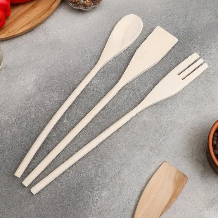 Набор кухонных принадлежностей Доляна «Русская душа», 3 предмета, 31×4 см Набор кухонных принадлежностей Доляна «Русская душа», 3 предмета, 31×4 см