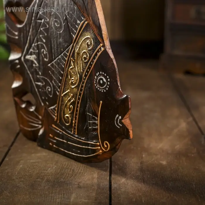 Сувенирный набор дерево "Рыбки с цветком"(3 шт)  20х8х25 см  МИКС