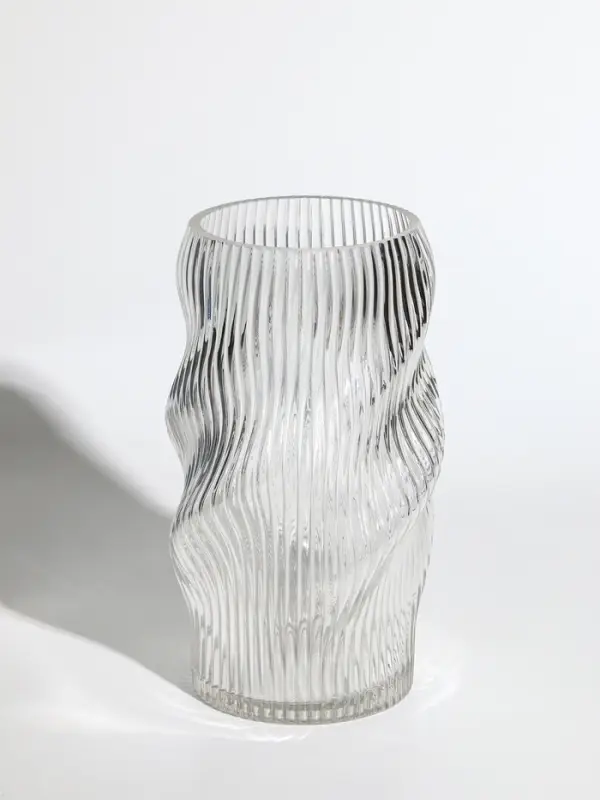 Ваза стекло настольная  Ваза стекло настольная "Венди" 24,5х13х11 см, прозрачный