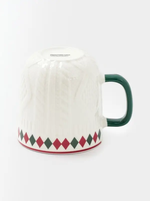 Кружка Доляна «Уютный новый год. Ромб», 370 мл, фарфор, белая