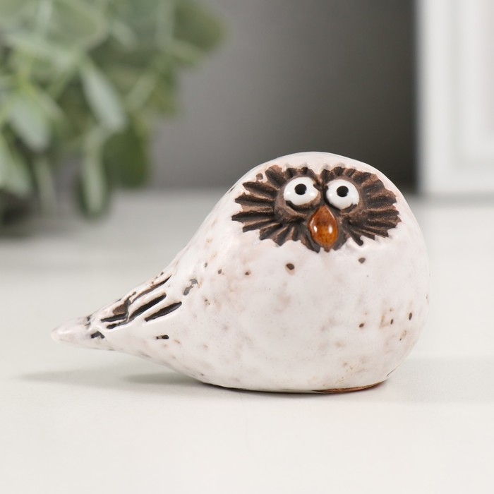 Сувенир керамика Сувенир керамика "Белый совёнок" 4,2х6х4,2 см