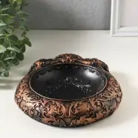 Подставка для мелочей &laquo;Череп резной&raquo;, 24&times;18&times;3 см, чёрная и бронза