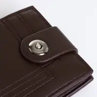 Портмоне мужское на магните, коричневое