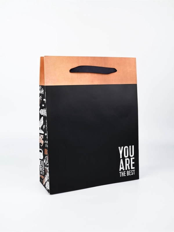 Пакет ламинированный двухсторонний «Самый крутой», L 31 × 40 × 11,5 см