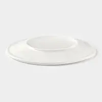 Тарелка пирожковая Доляна White Label, d=15 см, фарфор, с утолщённым краем, белая