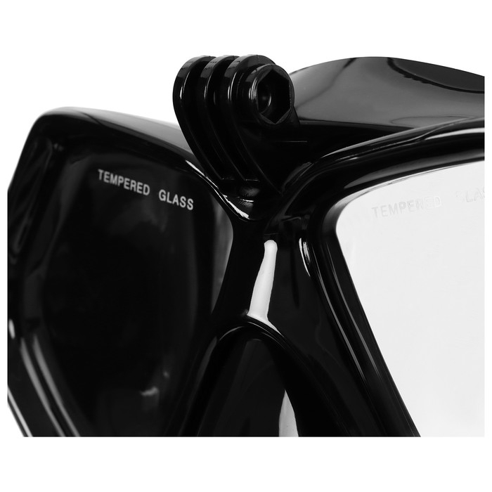 Маска для дайвинга ONLYTOP с креплением для камеры, цвет чёрный Маска для дайвинга ONLYTOP с креплением для камеры, цвет чёрный