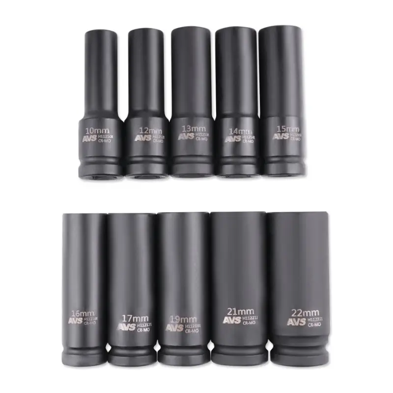 Набор головок торцевых ударных глубоких 1/2"DR (10 - 22 мм) (10 предметов) AVS NG12-10ID