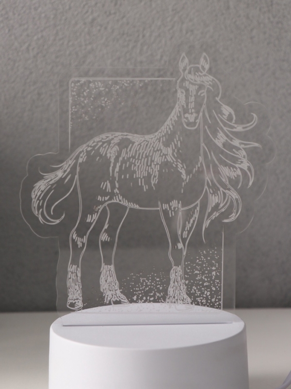 Светильник Светильник "Лошадь" LED RGB от сети RISALUX 9,5х12,9х16 см