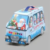 Подарочная коробка новогодняя &laquo;Автобус для снеговиков&raquo; 143&times;270&times;100, для сладких подарков