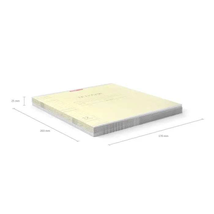 Тетрадь 12 листов в клетку ErichKrause &laquo;Классика&raquo;, обложка мелованный картон, жёлтая