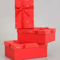 Набор подарочных коробок 3 в 1, прямоугольные 23&times;16&times;9.5 21&times;14&times;8.0 19&times;12&times;6.5 см
