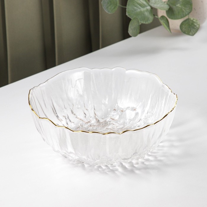 Салатник стеклянный на подставке «Гладье», 1,2 л