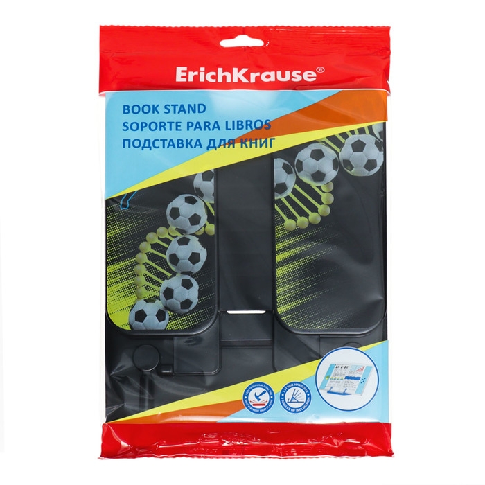 Подставка для книг пластик, ErichKrause, Sport DNA, черный Подставка для книг пластик, ErichKrause, Sport DNA, черный