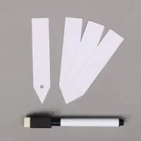 Бирки садовые, для маркировки растений, 10 см, набор 20 шт., маркер, пластик, белые, Greengo