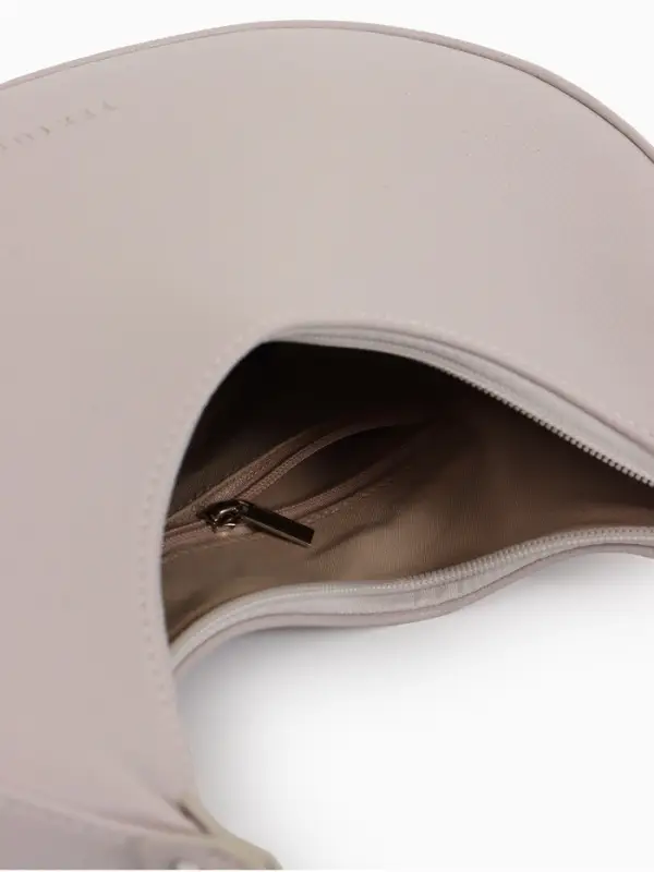 Сумка женская багет TEXTURA на молнии, 28&times;6.5&times;15 см, тёмно-бежевая