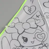 Воздушный змей - раскраска Funny toys &laquo;Кролик и друзья&raquo;, 80 см, 6 фломастеров