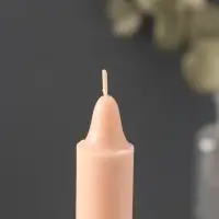 Ароматическая свеча парафиновая хозяйственная, 2.4×21 см, 80 г, ваниль