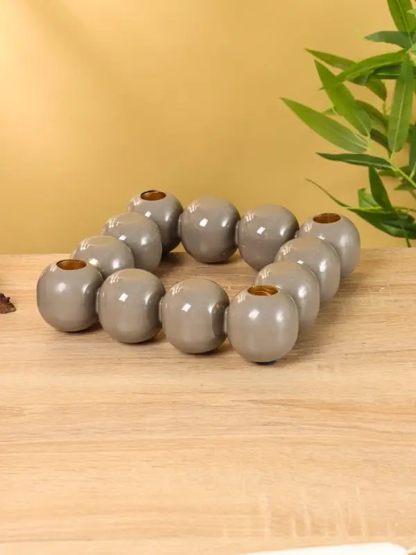 Подсвечник на 4 свечи «Бусы», с 12 сферами, 20.5×20.5×5.5 см, ковентри