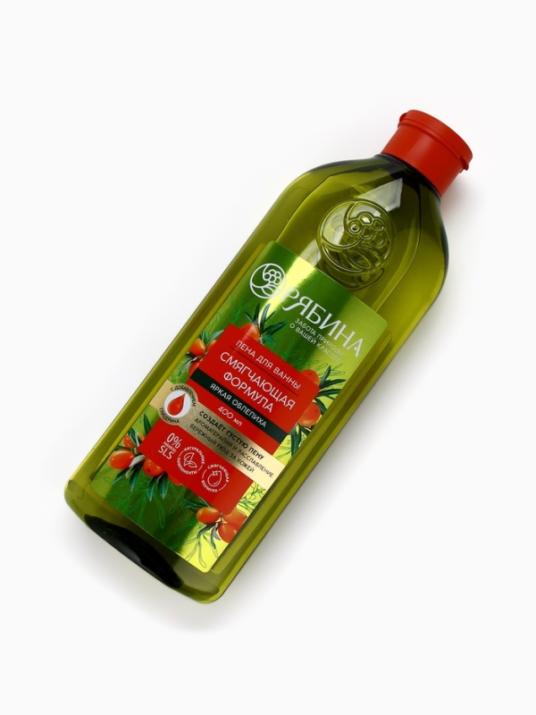 Пена для ванны, смягчающая формула, аромат облепихи, 400 мл, Рябина Пена для ванны, смягчающая формула, аромат облепихи, 400 мл, Рябина