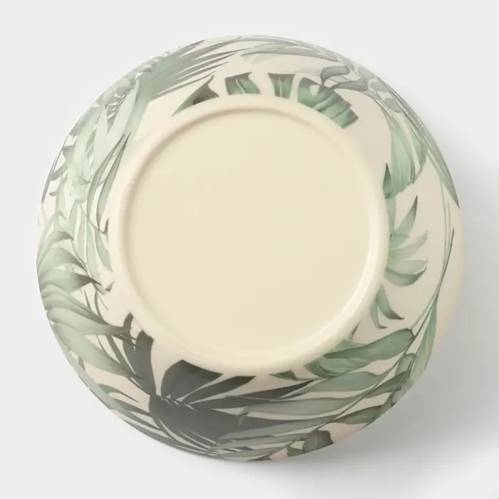 Тарелка глубокая &laquo;Лист папоротника&raquo;, 700 мл, пластик, d=15&times;6.8 см, бежевая