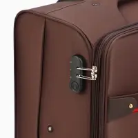 Чемодан на колёсах TEXTURA, кодовый замок, текстильный, с увеличением, 47&times;30&times;78 см, 28", коричневый