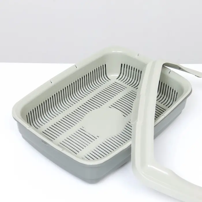 Лоток большой с сеткой и бортиком Atlantis &laquo;Стандарт&raquo;, 43&times;33&times;12.5 см, серый