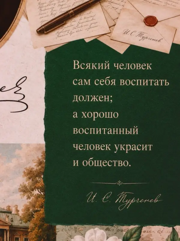 Пакет подарочный &laquo;Тургенев&raquo;, 23&times;27&times;11.5 см