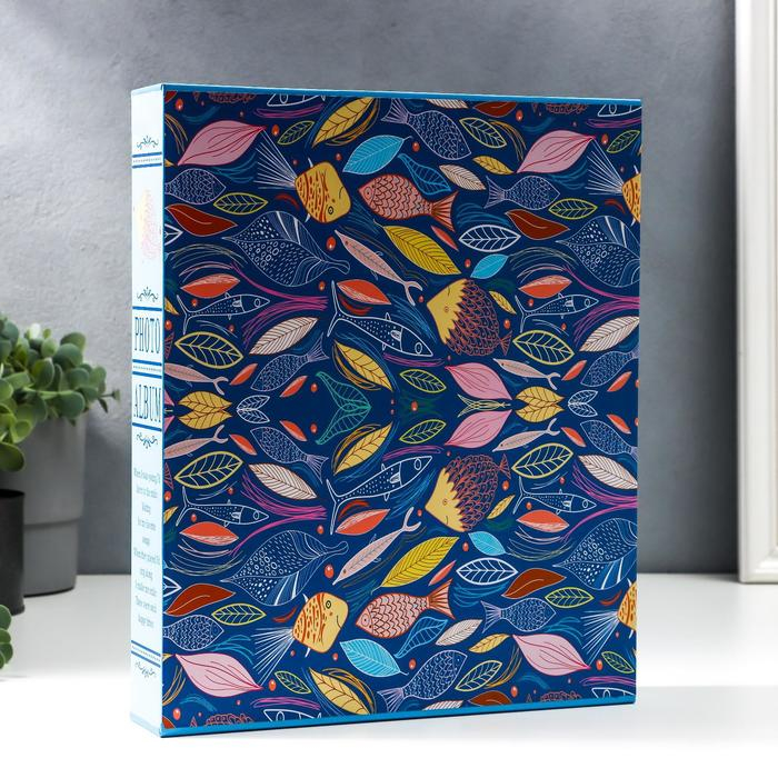 Фотоальбом на 400 фото 9х13 Фотоальбом на 400 фото 9х13 "Разноцветные листья и рыбки"