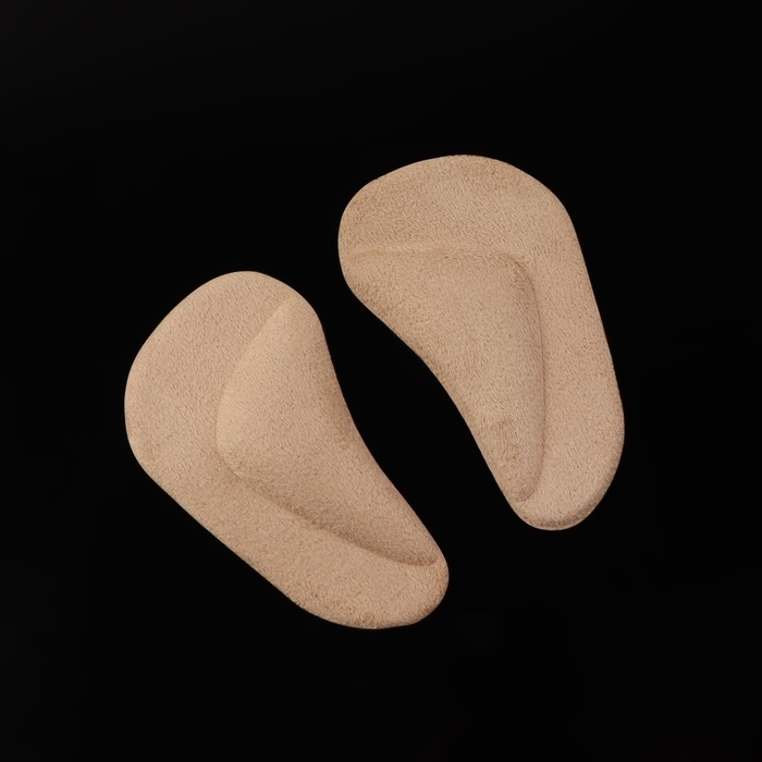 Супинаторы для обуви, на клеевой основе, 9,7 × 5,5 см, пара, цвет бежевый Супинаторы для обуви, на клеевой основе, 9,7 × 5,5 см, пара, цвет бежевый