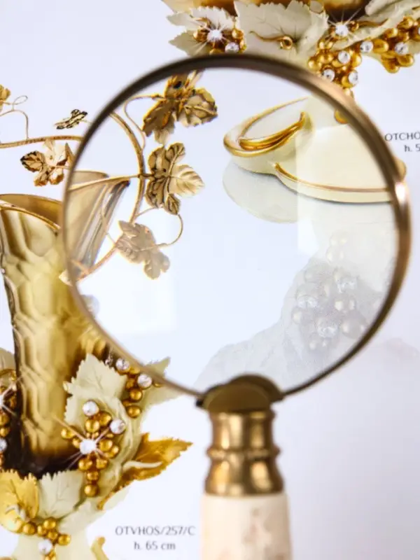 Лупа  Лупа "Пралине" латунь, смола, манговое дерево 7,5х7,5х23 см