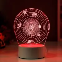 Светильник 3D RISALUX &laquo;Космос&raquo;, LED-ночник, RGB, от сети, 9.5&times;13&times;17.5 см