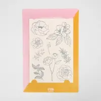 Наклейки‒тату Flowers, 14 × 21 см