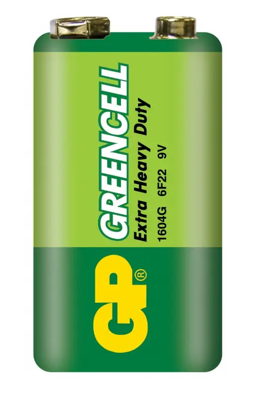 Батарейка GP GreenCell Крона 6F22 Shrink 1 Heavy Duty 9V (1/10/500) Батарейка GP GreenCell Крона 6F22 Shrink 1 Heavy Duty 9V (1/10/500)